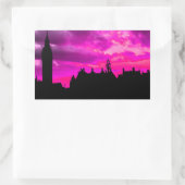 London City Sunset Rechteckiger Aufkleber (Tasche)