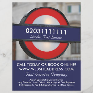 London City Taxi Schild & Preisliste Flyer