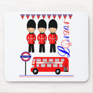 London City UK Red White Union Jack Niedlich Mousepad