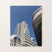 London City | Wolkenkratzer im blauen Himmel-Foto Puzzle (Vertikal)