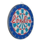 LONDON Classic Blue Red White Patriotic Design Dartscheibe (Vorderseite Links)