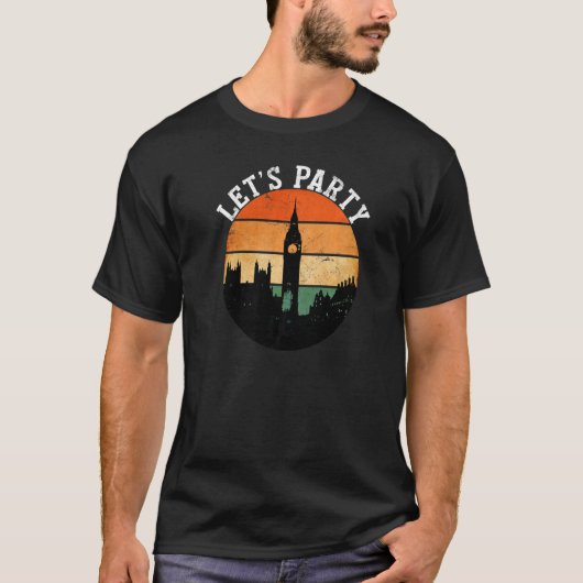 London Clock Parlament Vintag T-Shirt (Vorderseite)
