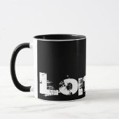 London - Coole Schwarz-Weiß-Tasse Tasse (Links)