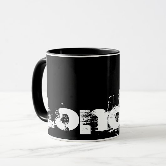 London - Coole Schwarz-Weiß-Tasse Tasse (Vorderseite Links)