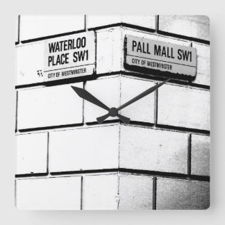 London Corner Quadratische Wanduhr