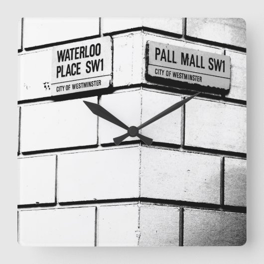 London Corner Quadratische Wanduhr (Vorderseite)