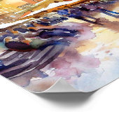 London - Covent Garden Piazza, (A), Aquarell Poster (Ecke)