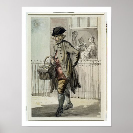 London Cries: A Muffin Man, c.1759 (w/c on paper) Poster (Vorne)