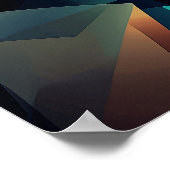 London Cubist Night - Modern Geometric Cityscape Poster (Ecke)