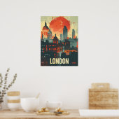 London Dark Vintag Art Poster (Küche)