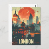 London Dark Vintag Art Postkarte (Vorne/Hinten)