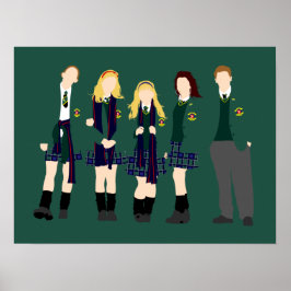 London Derry School Girls minamilistische Kunst Poster