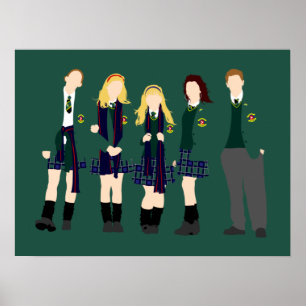London Derry School Girls minamilistische Kunst Poster