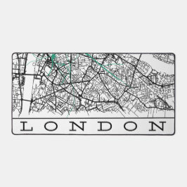 London Desk Pad Mapped Schreibtischunterlage