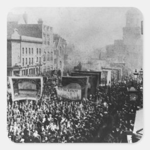 London-Dock-Streik, 1889 Quadratischer Aufkleber