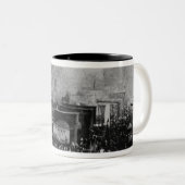 London-Dock-Streik, 1889 Zweifarbige Tasse (VorderseiteRechts)