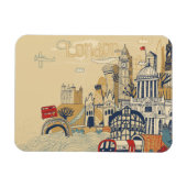 London Doodle Scene Magnet (Horizontal)