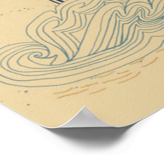 London Doodle Scene Poster (Ecke)