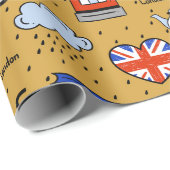 London Doodles Geschenkpapier (Rolleneckpunkt)