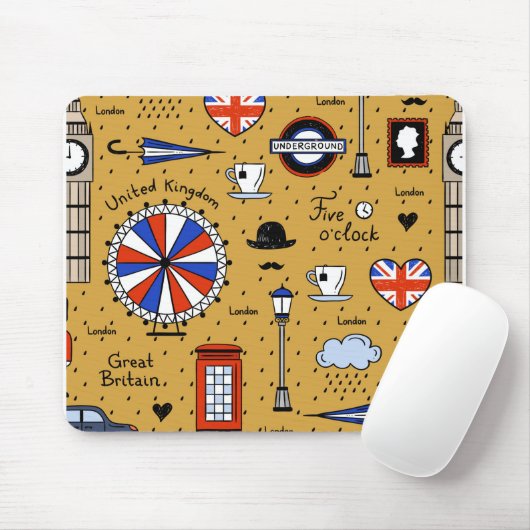 London Doodles Mousepad (Mit Mouse)