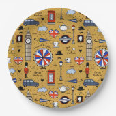 London Doodles Pappteller (Vorderseite)