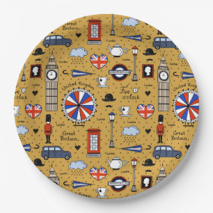 London Doodles Pappteller