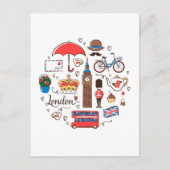 London Doodles Postkarte (Vorderseite)