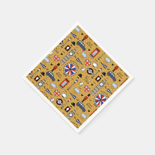 London Doodles Serviette (Ecke)