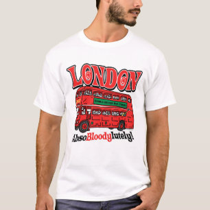 London-doppelstöckiger Bus durch Mudge Studios T-Shirt