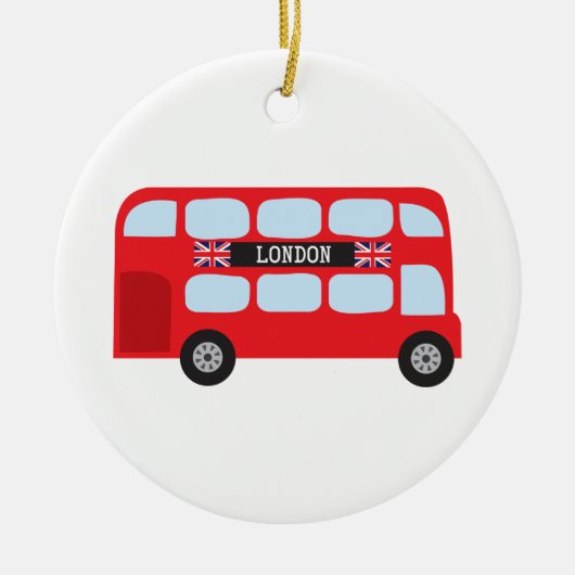London-doppelstöckiger Bus Keramikornament (Vorne)