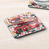 London Double Deck Bus Getränkeuntersetzer (Linke Seite)