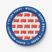 London Double Decker Bus, Britische Kinder (Party) Pappteller (Vorderseite)