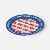 London Double Decker Bus, Britische Kinder (Party) Pappteller (Schrägansicht)