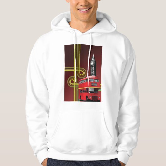 London Double Decker Bus Hoodie (Vorderseite)