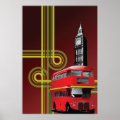 London Double Decker Bus Poster (Vorne)