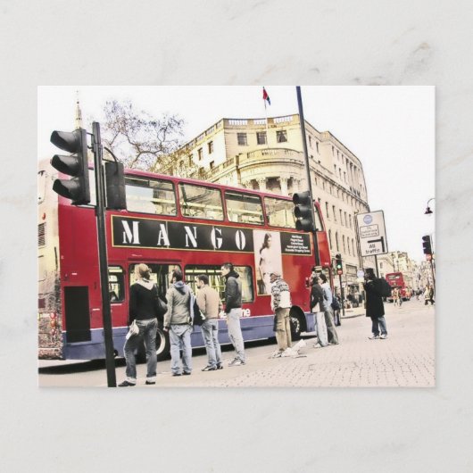London Double Decker Bus Postkarte (Vorderseite)