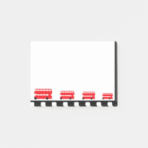 London Double Decker Bus, Red zeichn (Büro) Post-it Klebezettel