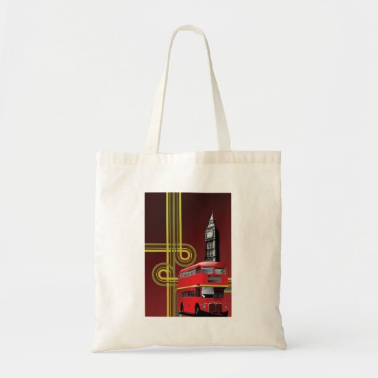 London Double Decker Bus Tote Bag Tragetasche (Vorne)