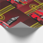 London Double Decker Bus Wrapping Paper Geschenkpapier