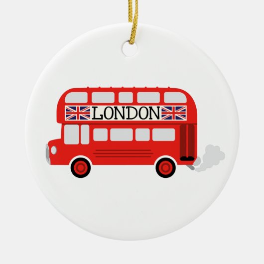 London Double Decker Keramik Ornament (Vorne)
