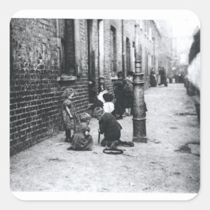 London-Elendsviertel Quadratischer Aufkleber