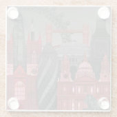 London Elevations by Night - Red Glasuntersetzer (Rückseite)