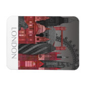 London Elevations by Night - Red Magnet (Horizontal)