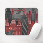 London Elevations by Night - Red Mousepad (Mit Mouse)