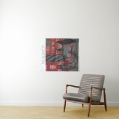 London Elevations by Night - Red Wandteppich (Beispiel (Horizontal))