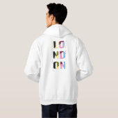 London en multicolores hoodie (Schwarz voll)