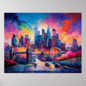 London England Abstrakte Kunst Poster (Vorne)