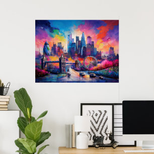 London England Abstrakte Kunst Poster