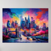 London England Abstrakte Kunst Poster (Vorne)