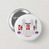 London, England, Abzeichen Button (Vorne & Hinten)